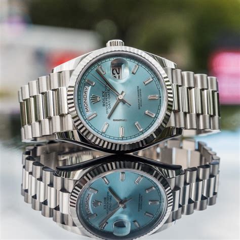 rolex day date blauw|rolex day date chart.